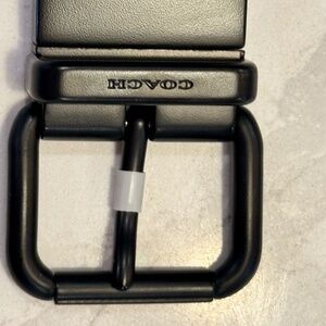 COACH Men's Black Leather Belt - reversible & cut to size - NWT